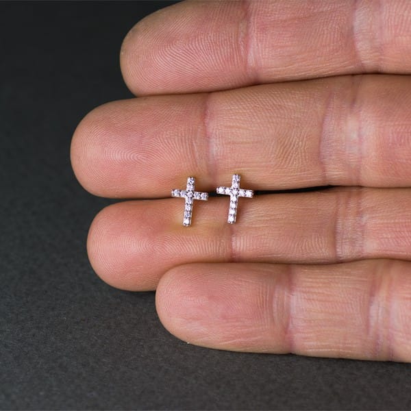 Aros cruz pavé pequeños
