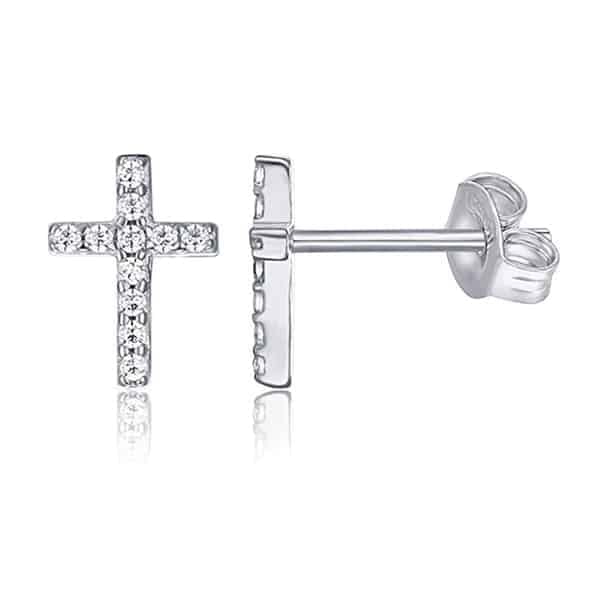 Aros cruz pavé pequeños