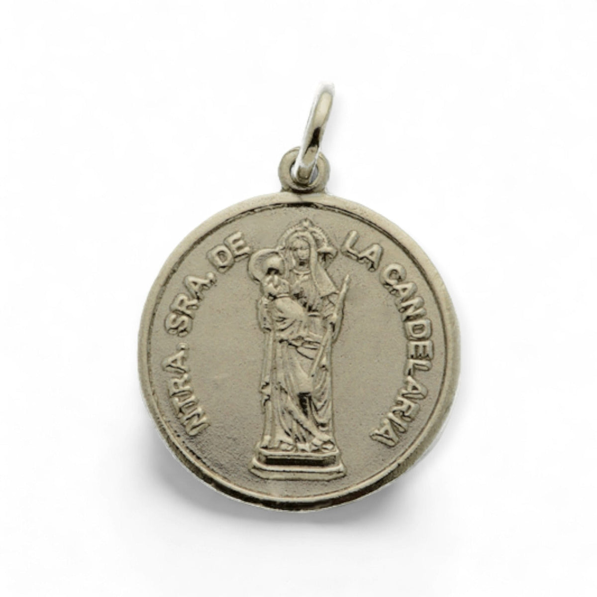 Medalla de la Virgen de la Candelaria en plata