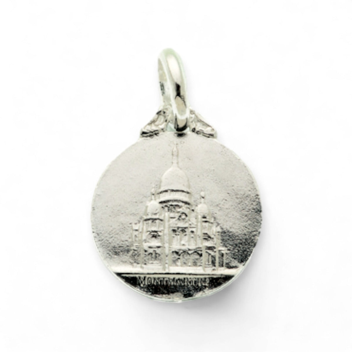 Medalla de Cristo Redentor en plata - 13mm detalle