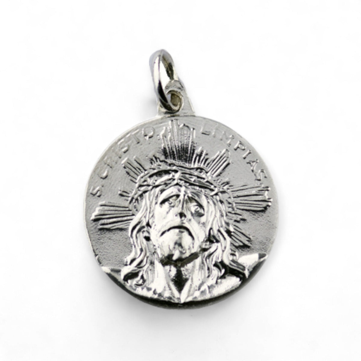 Medalla Escapulario de Nuestra Señora de los Dolores y Cristo de Limpias en plata