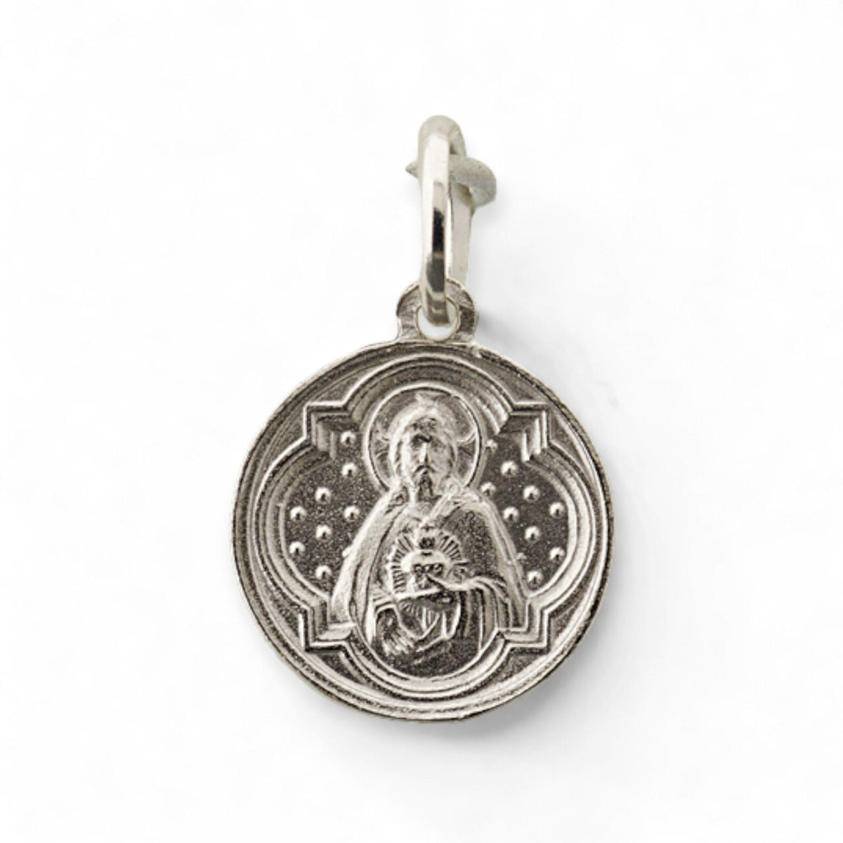 Medalla del Sagrado Corazón de Jesús en plata