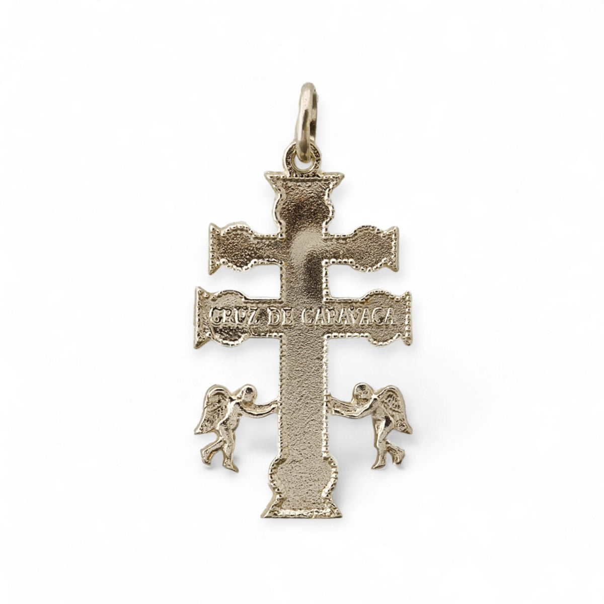 Cruz de Caravaca en plata - detalle