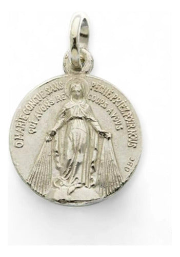 Medalla milagrosa plata redonda 15mm