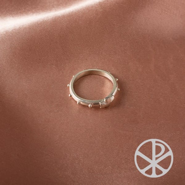 Anillo Denario con puntitos