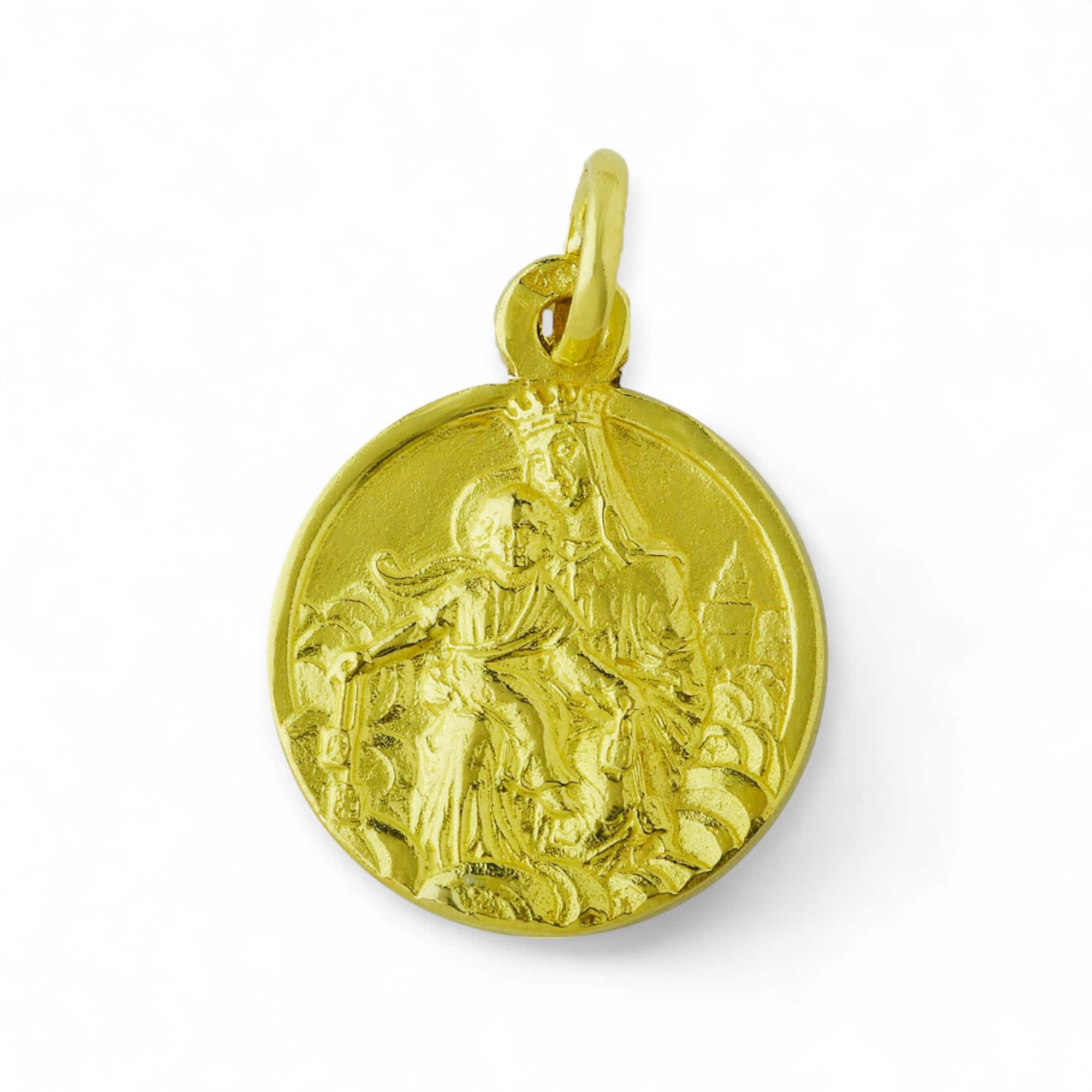 Medalla escapulario Oro 18k 17mm