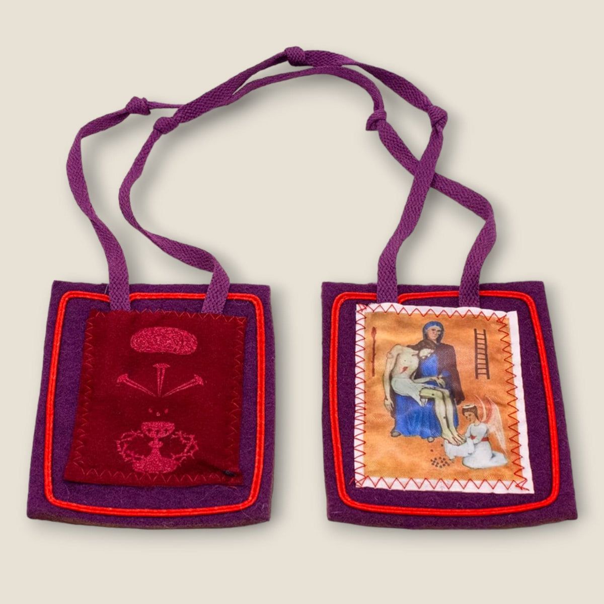 Escapulario Morado de tela