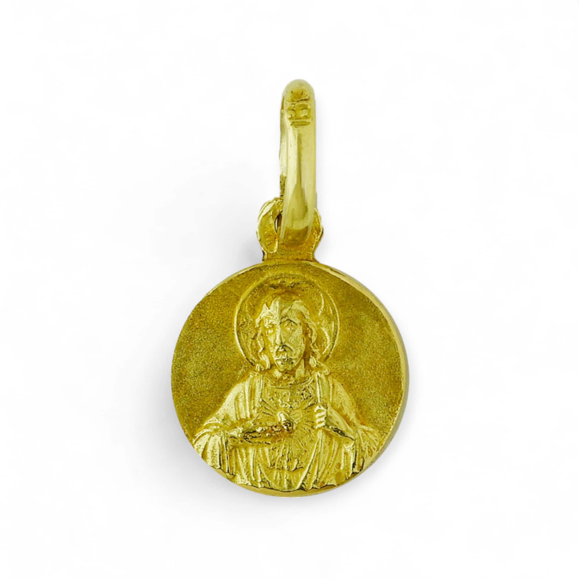 Medalla escapulario de oro 18k 10mm
