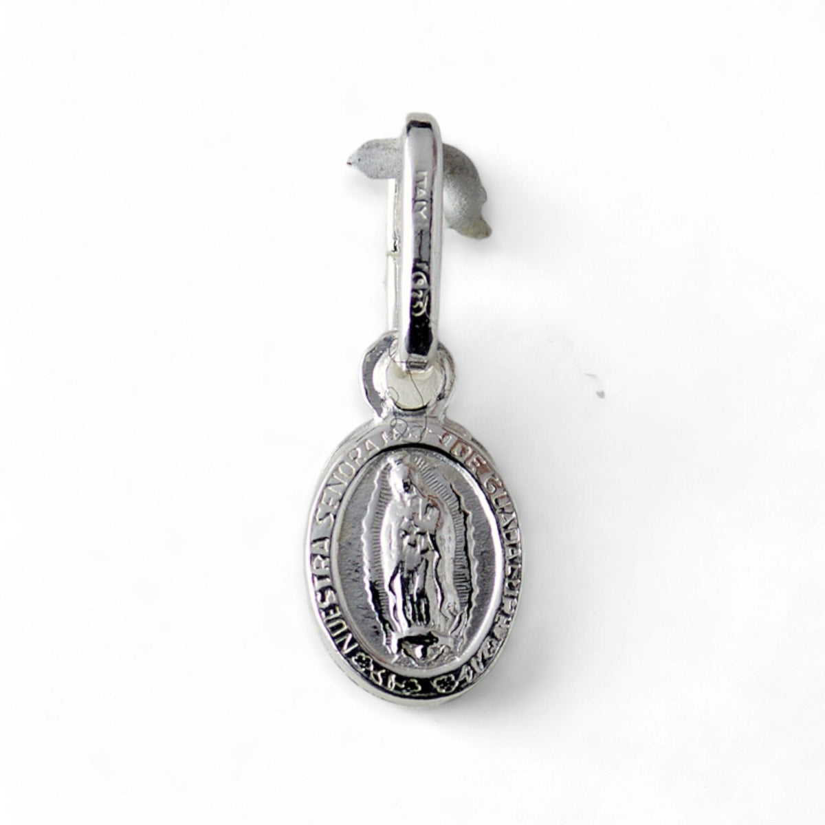 Medalla de la Virgen de Guadalupe en plata - tamaño pequeño