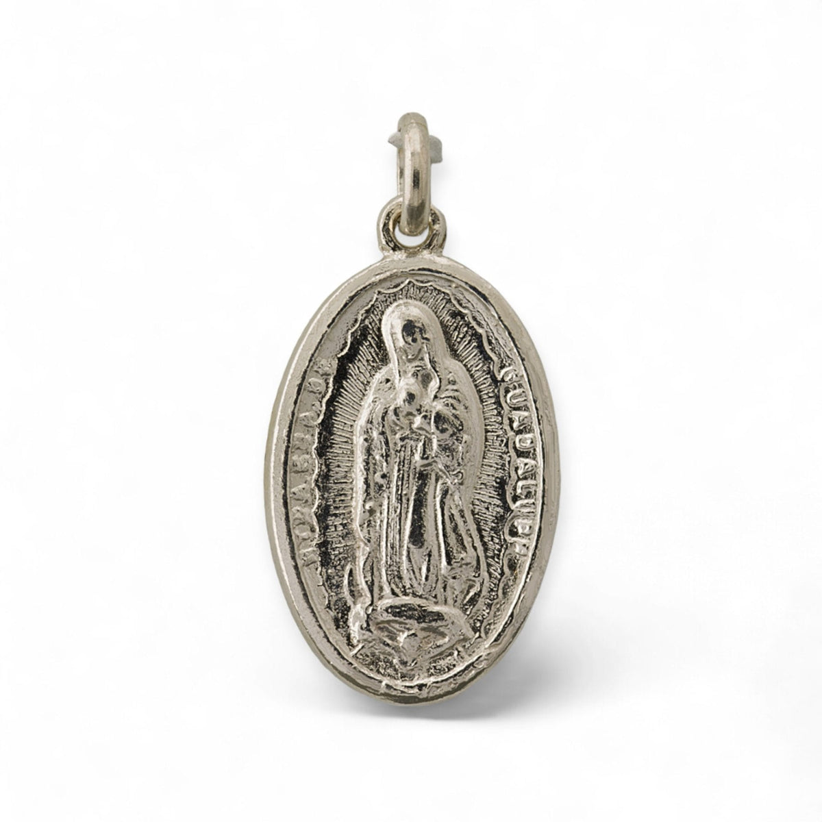 Medalla de la Virgen de Guadalupe en plata