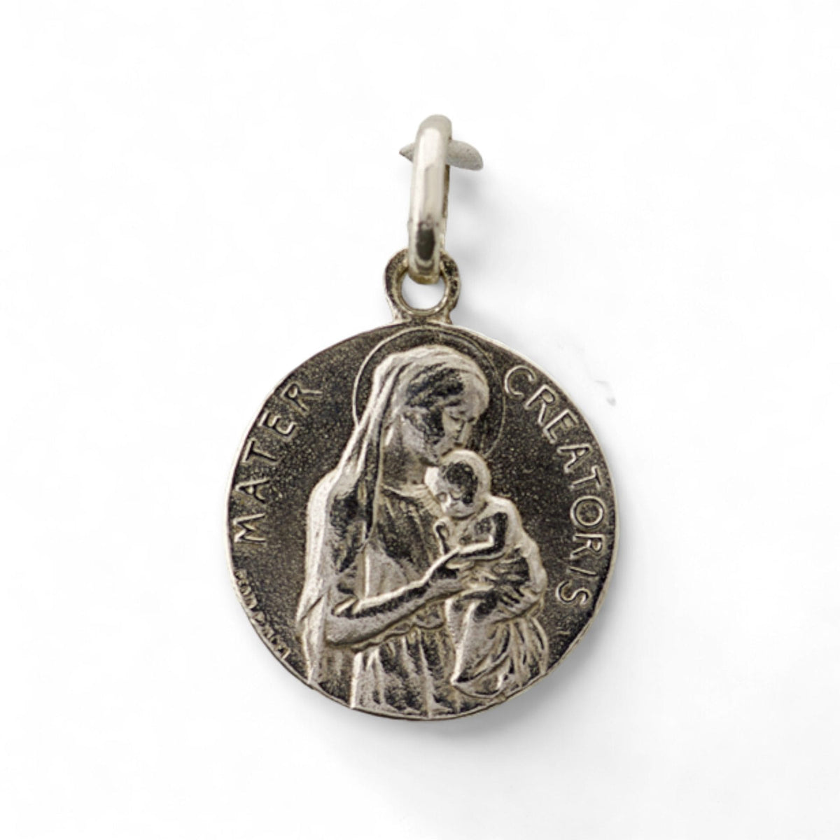 Medalla de la Virgen Mater Creatoris en plata