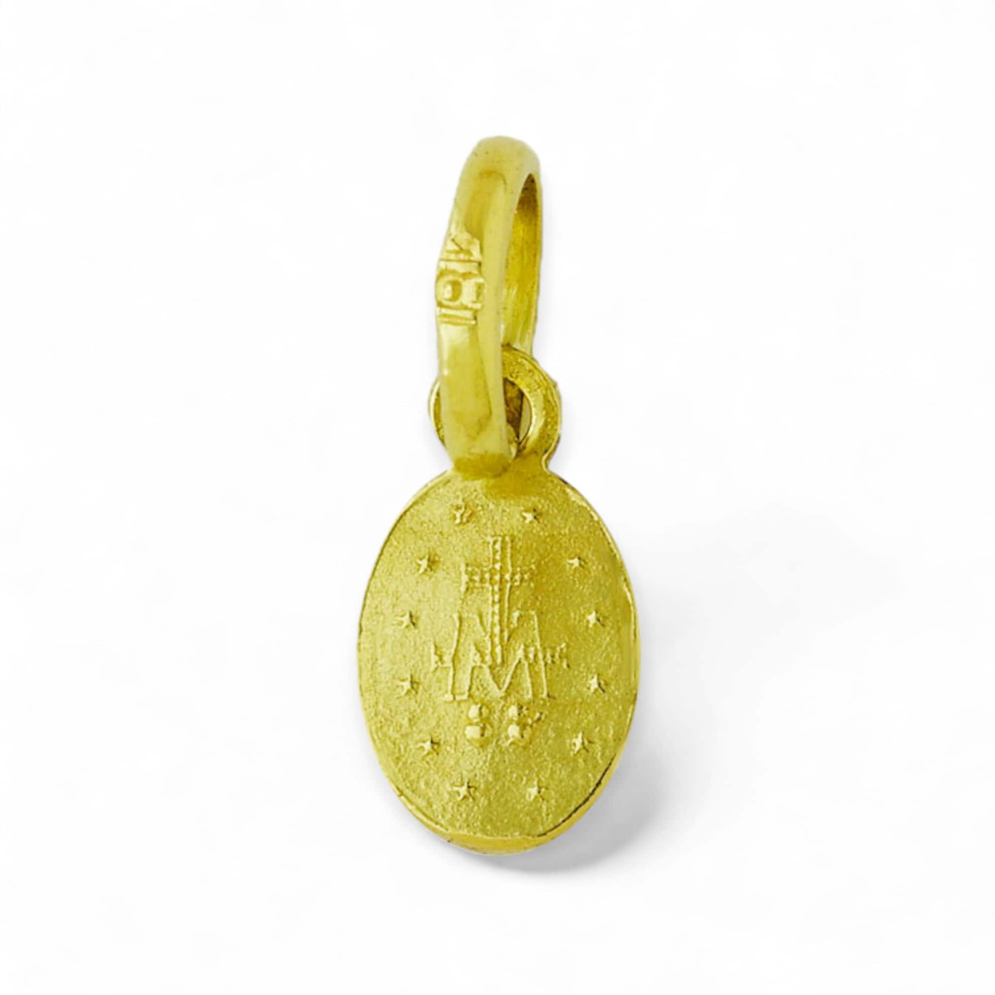 Medalla milagrosa de oro 18k 10mm x 6mm