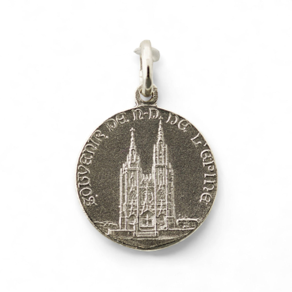 Medalla de la Virgen de la Espina en plata - detalle