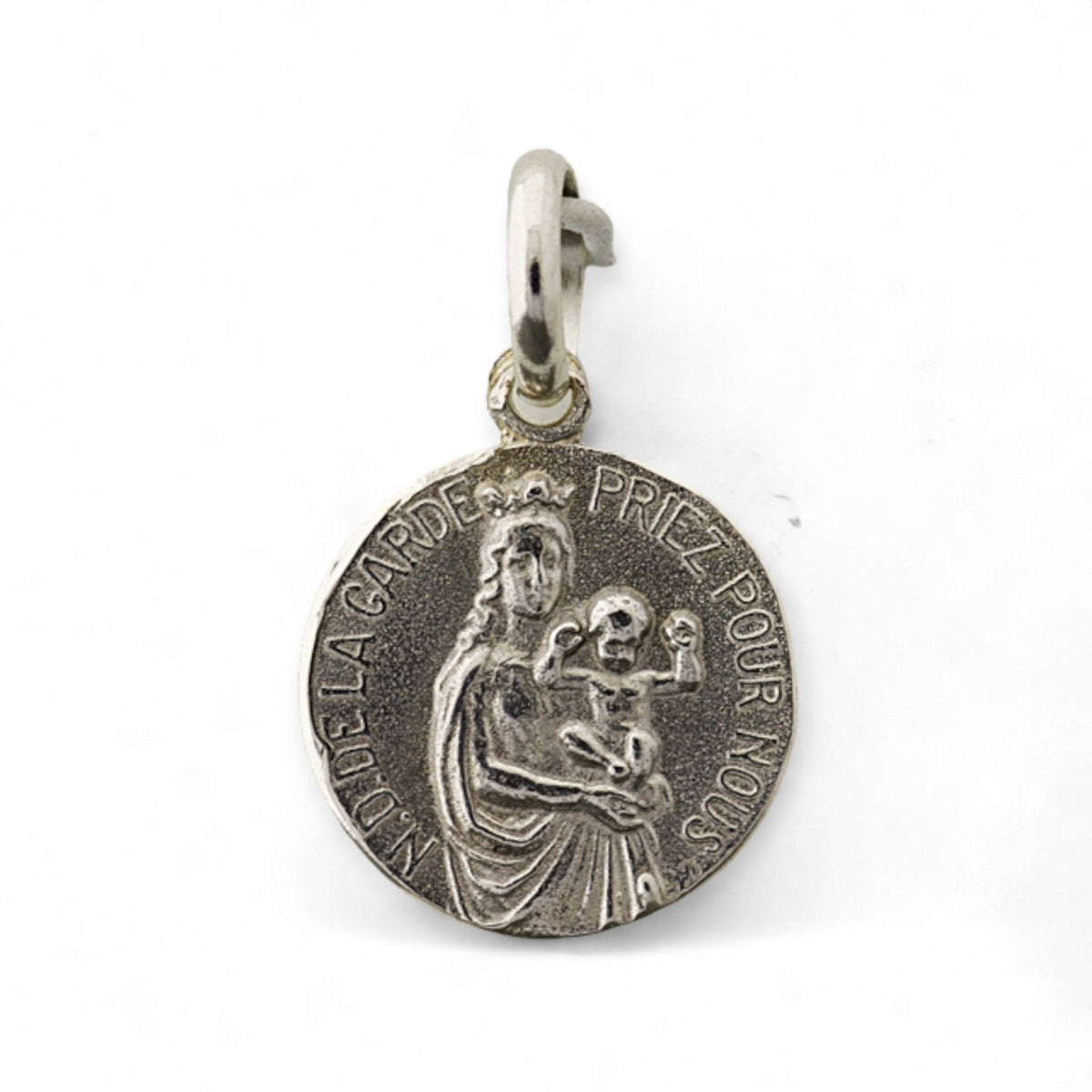 Medalla de la Virgen de la Guardia en plata