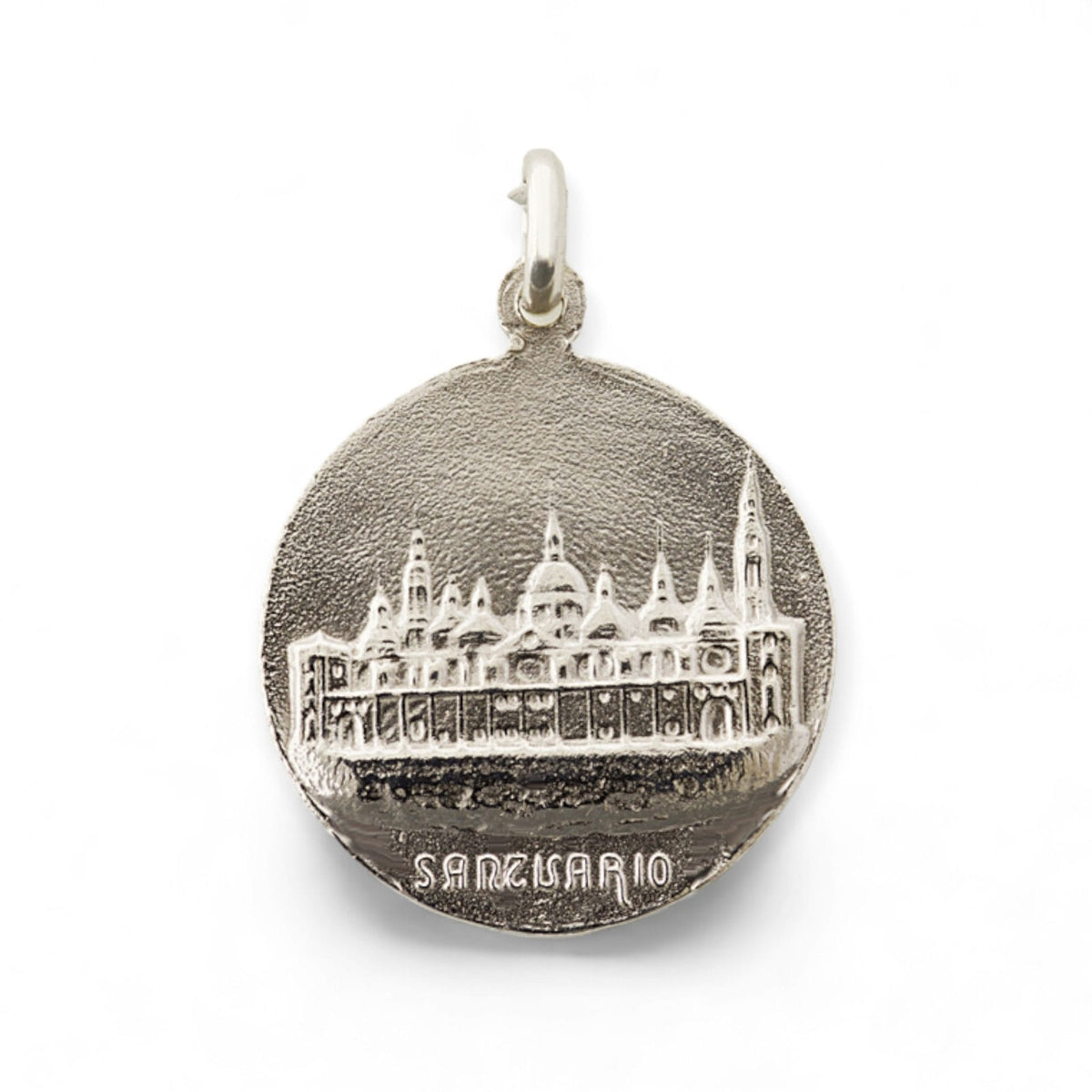 Medalla de la Virgen del Pilar en plata - detalle