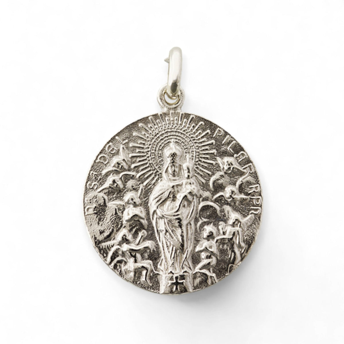 Medalla de la Virgen del Pilar en plata