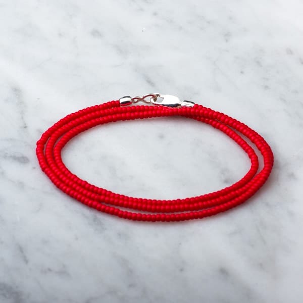 Pulsera de mostacillas con plata