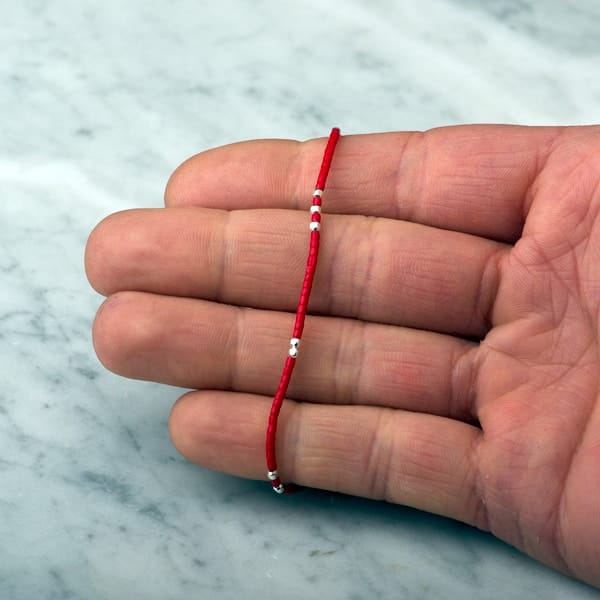 Pulsera de mostacillas con plata