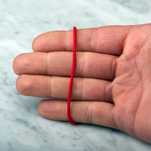 Pulsera de mostacillas con plata