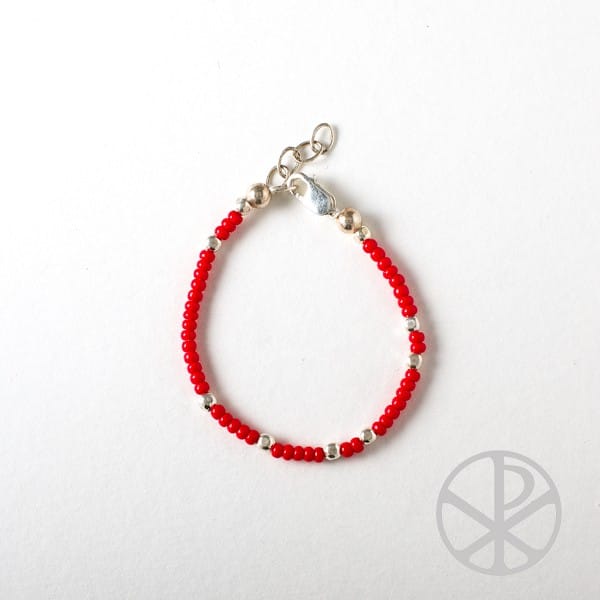 Pulsera de mostacillas con plata