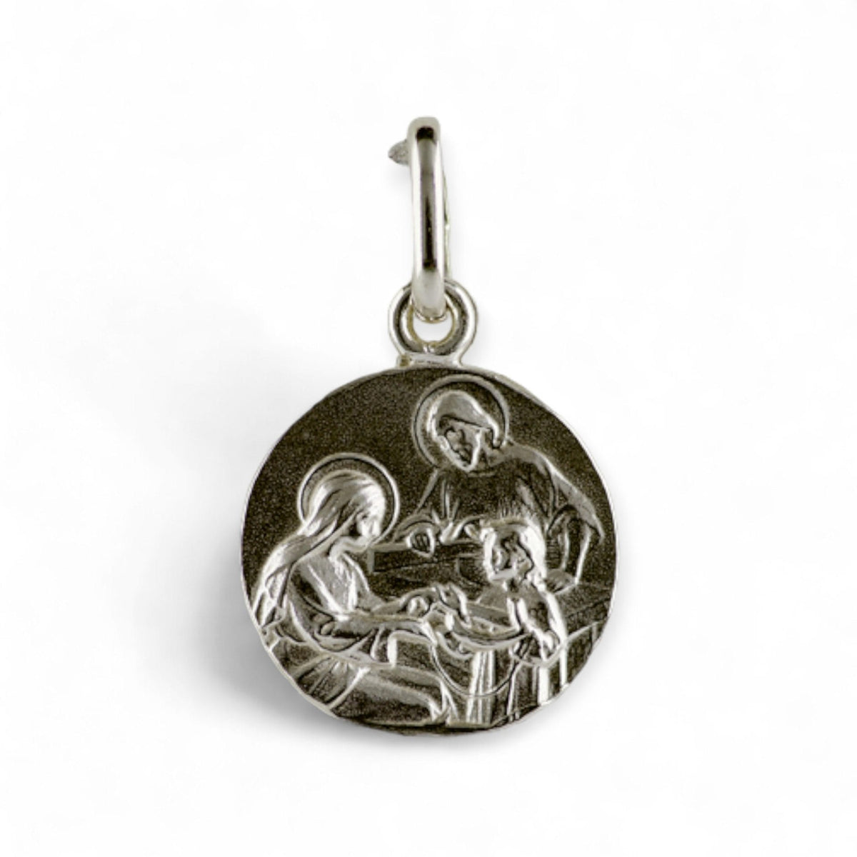 Medalla de la Sagrada Familia en plata