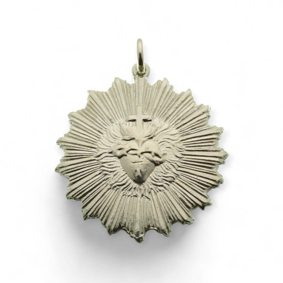 Medalla del Sagrado Corazón de Jesús en plata