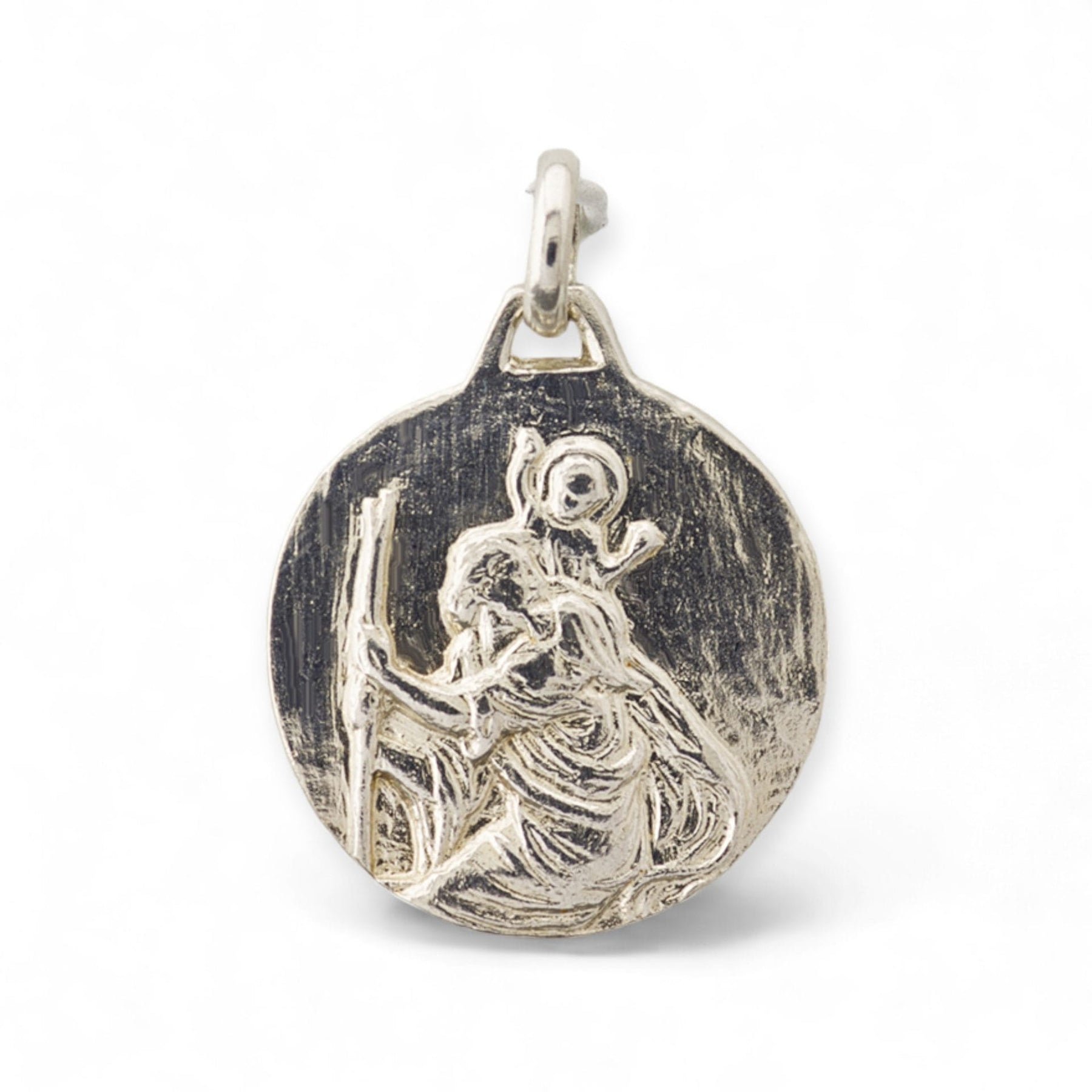 Pulsera De San Cristóbal De Plata De Ley 925 Arcángel Cristóbal Amuleto Patrono Pulseras Medallas Colgantes De Joyería Religiosa Cristiana Para