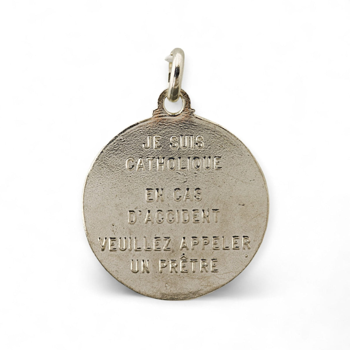 Medalla de San Miguel Arcángel Fernand Py en plata - detalle