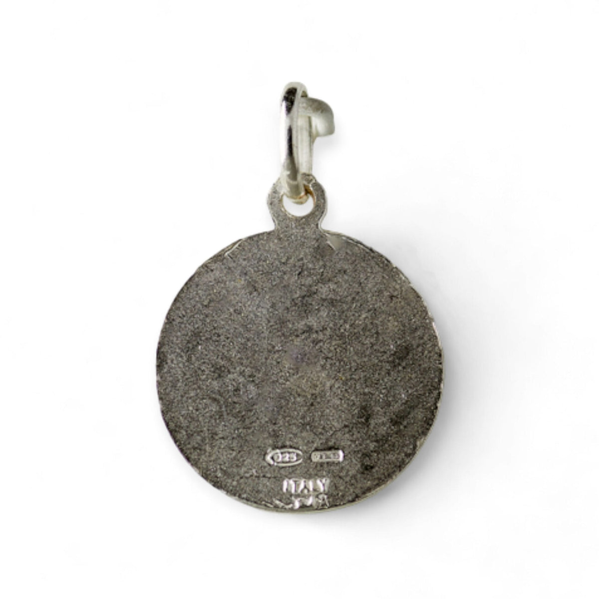 Medalla de San Sebastián en plata - 18mm detalle