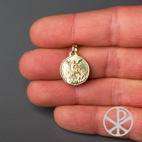 Medalla San Miguel Arcángel Oro 18k 15mm
