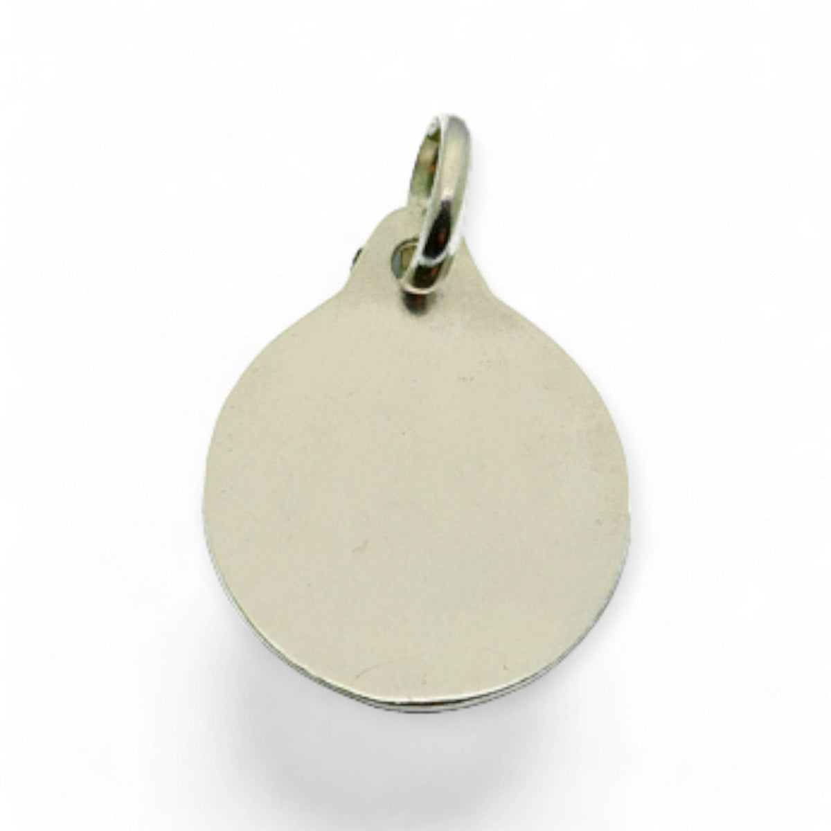 Medalla de Santa Ángela en plata - detalle