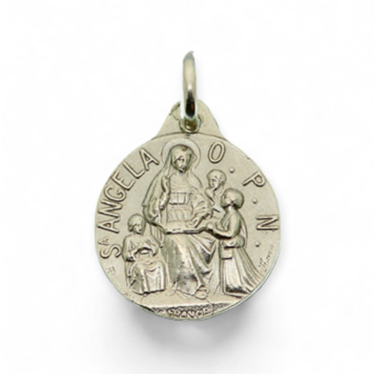 Medalla de Santa Ángela en plata