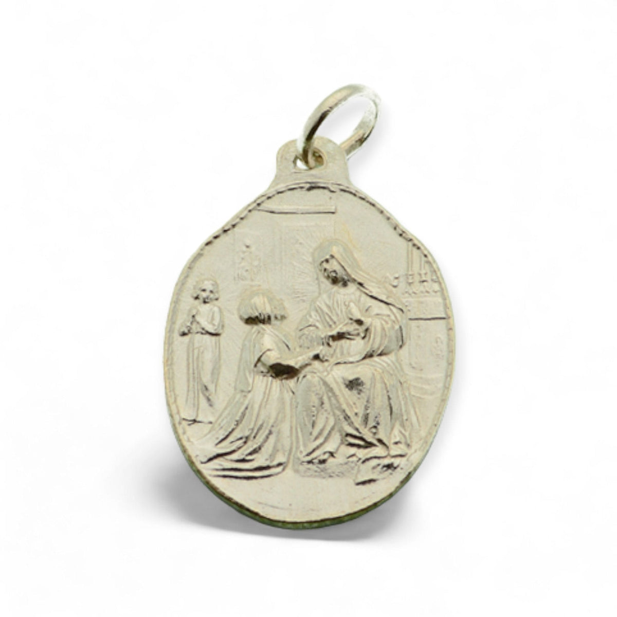 Medalla de Santa Catalina Labouré en plata - detalle
