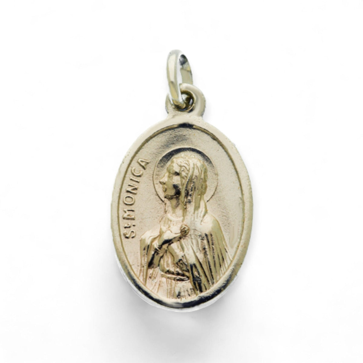 Medalla de Santa Mónica y San Agustín en plata