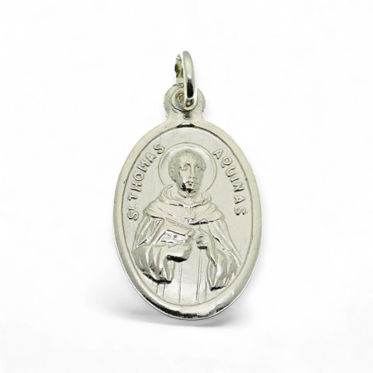 Medalla de Santo Tomás de Aquino en plata