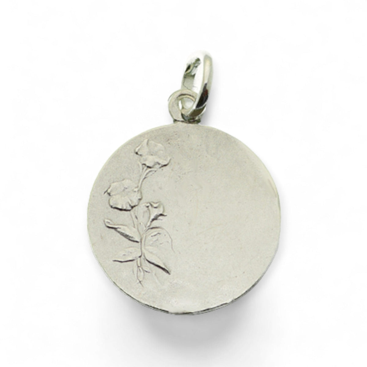 Medalla de la Virgen del Carmen en plata - detalle