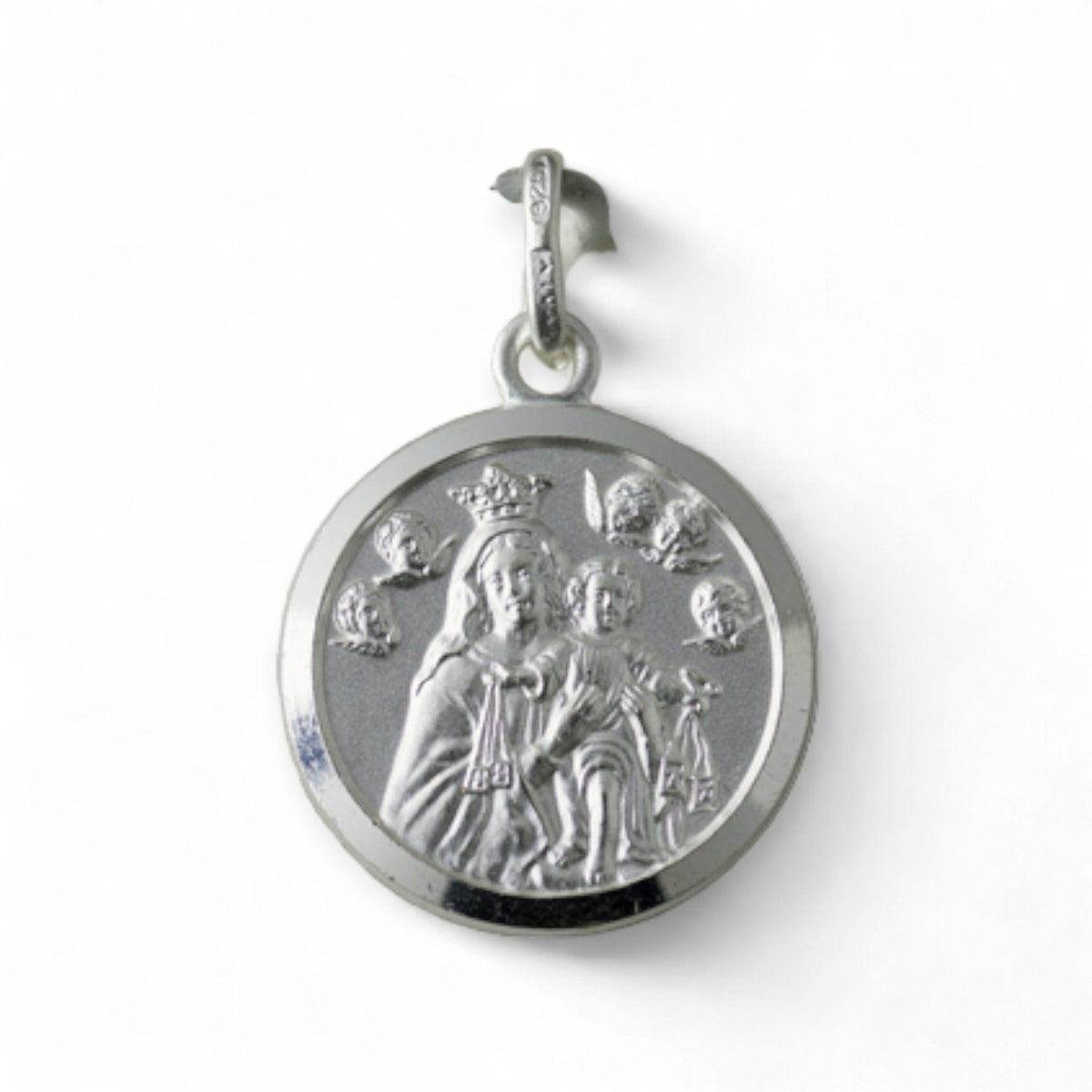 Medalla de la Virgen del Carmen en plata