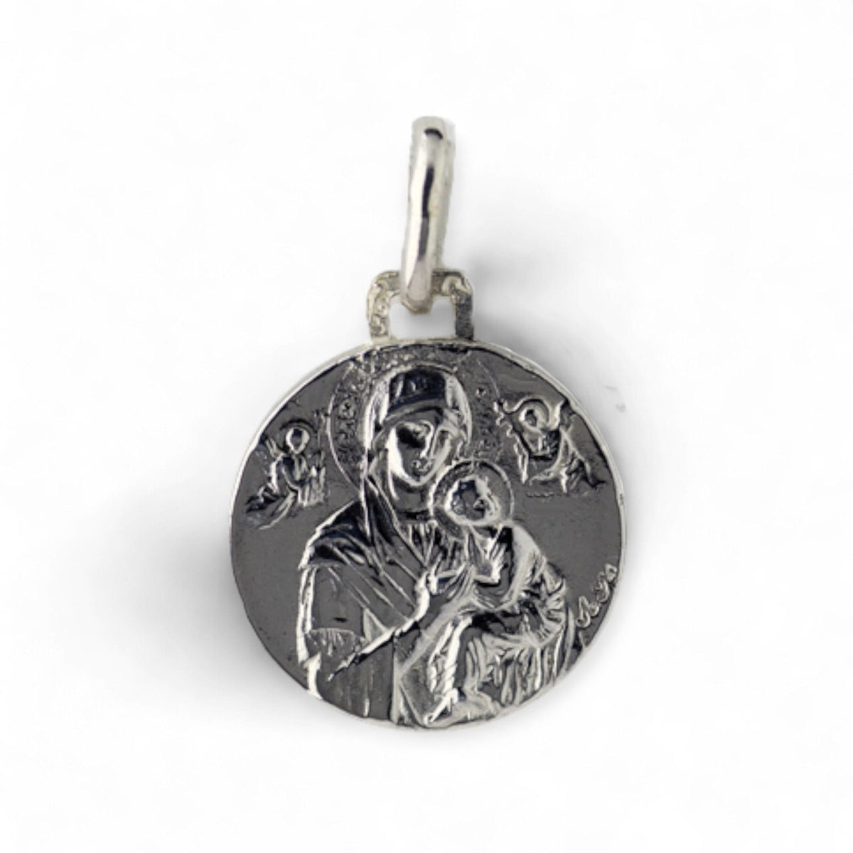 Medalla de la Virgen del Perpetuo Socorro en plata