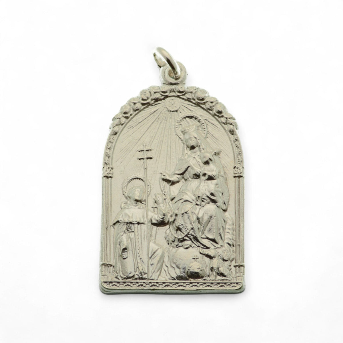 Medalla de la Virgen del Rosario Grande en plata