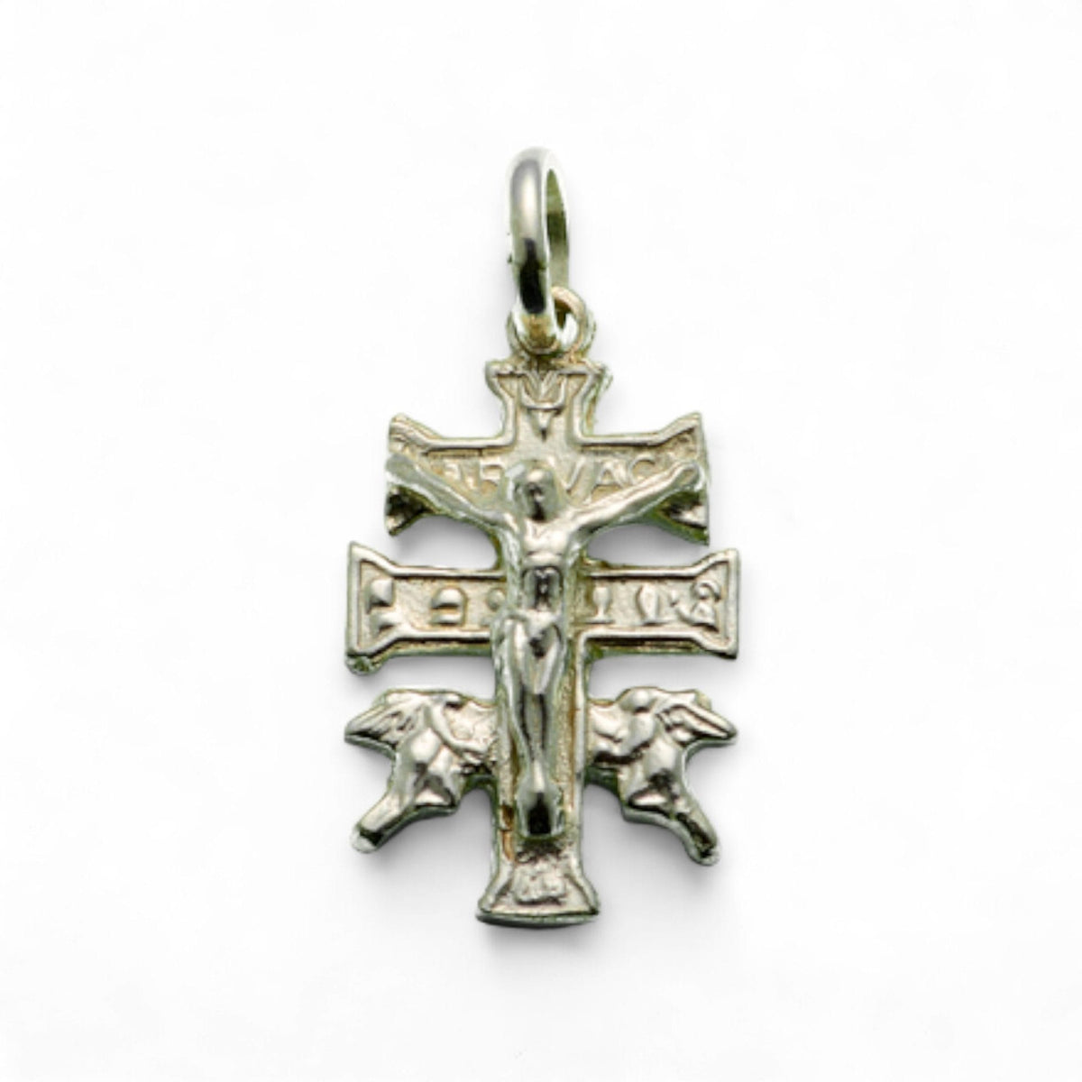 Cruz de Caravaca en plata - chica