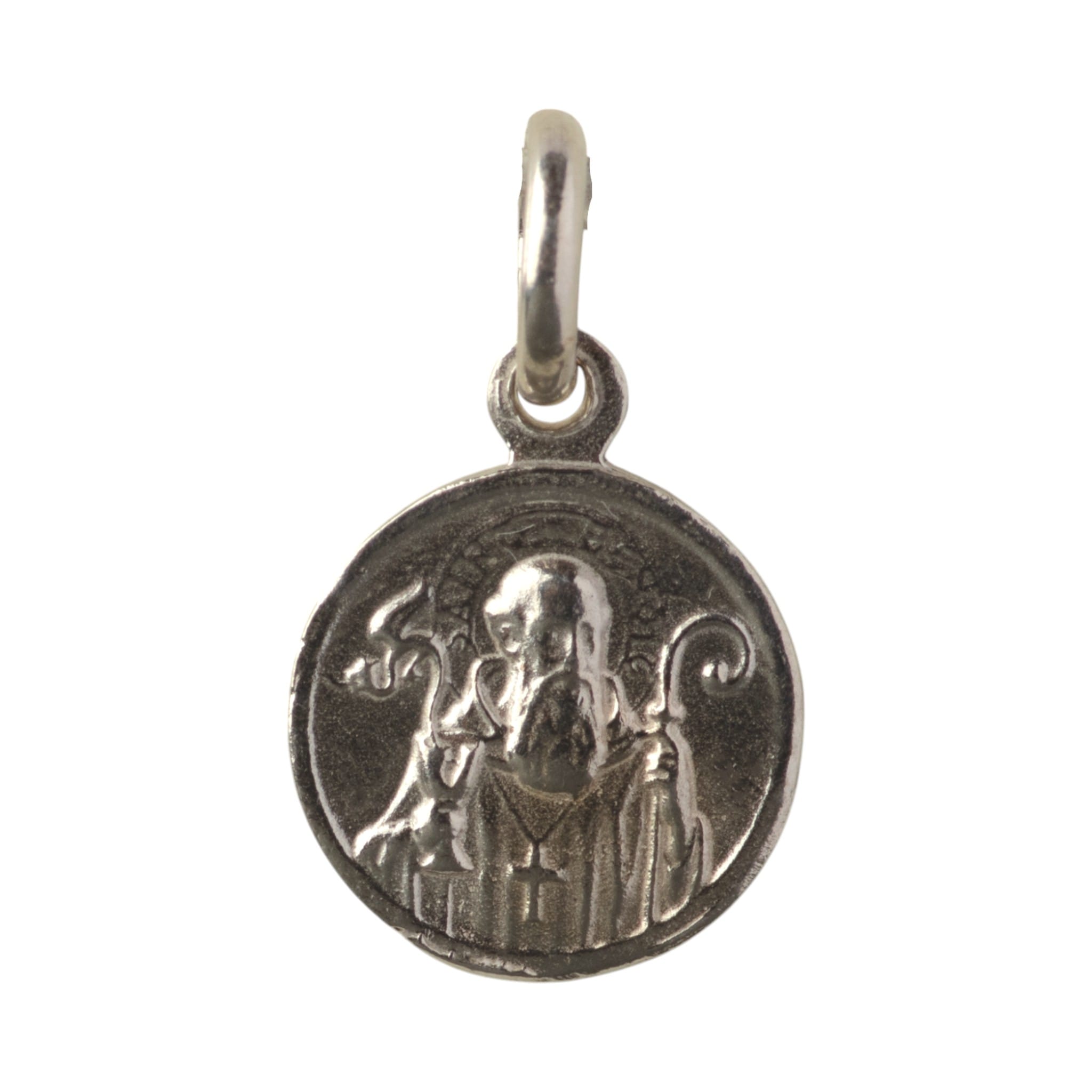 medalla de san benito plata 12mm