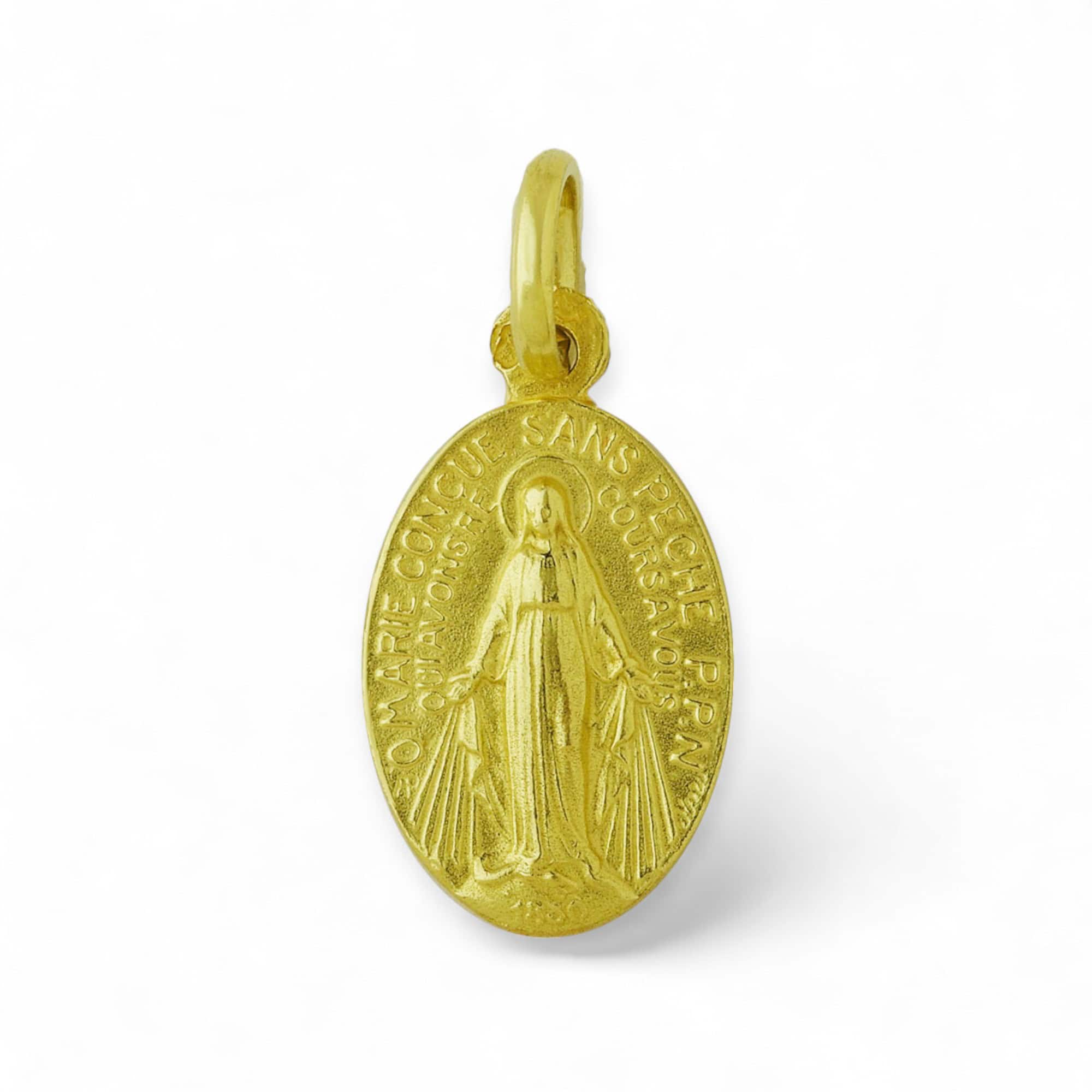 medalla milagrosa oro 18k 19mm x 11mm