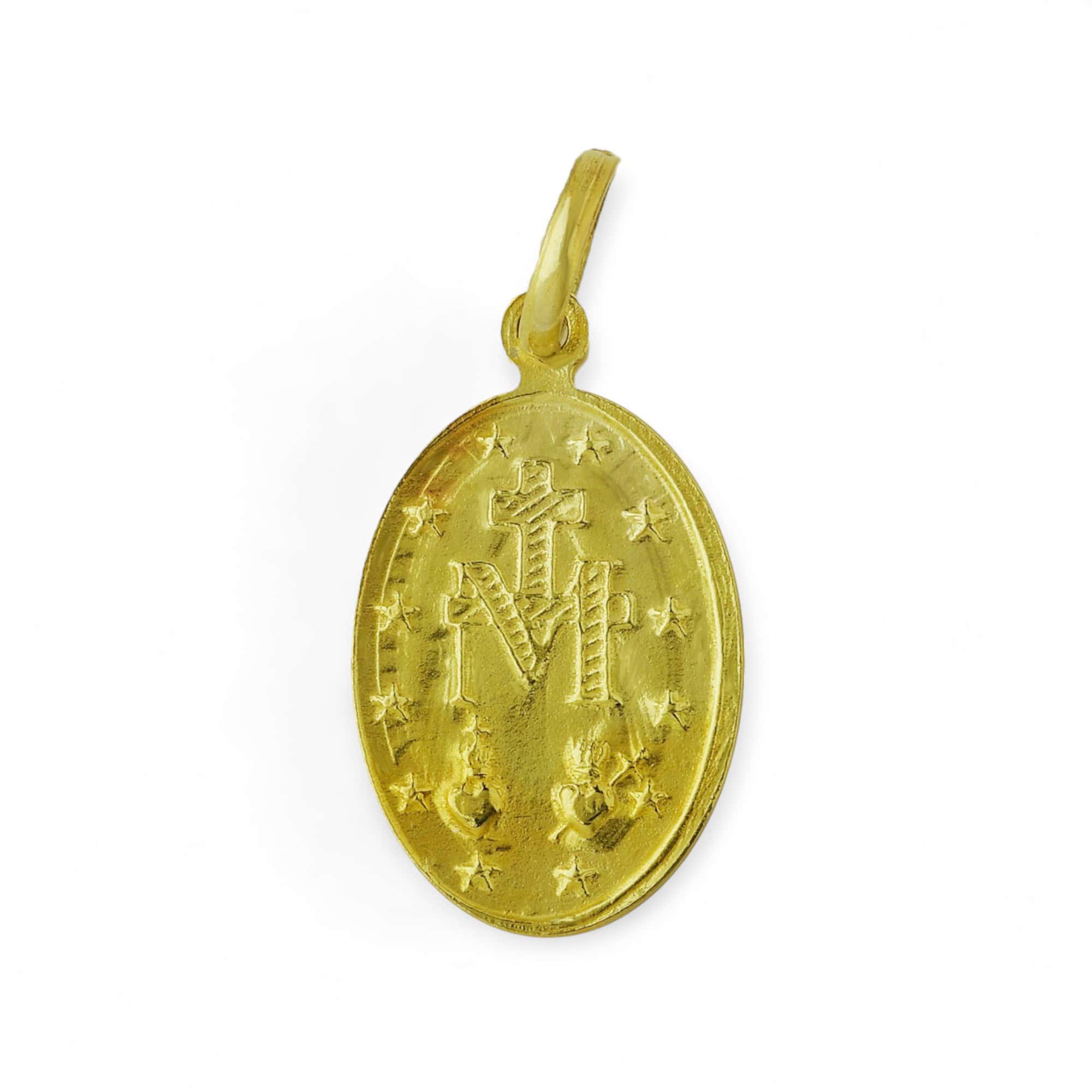 medalla milagrosa oro 18k v2 20mm reves