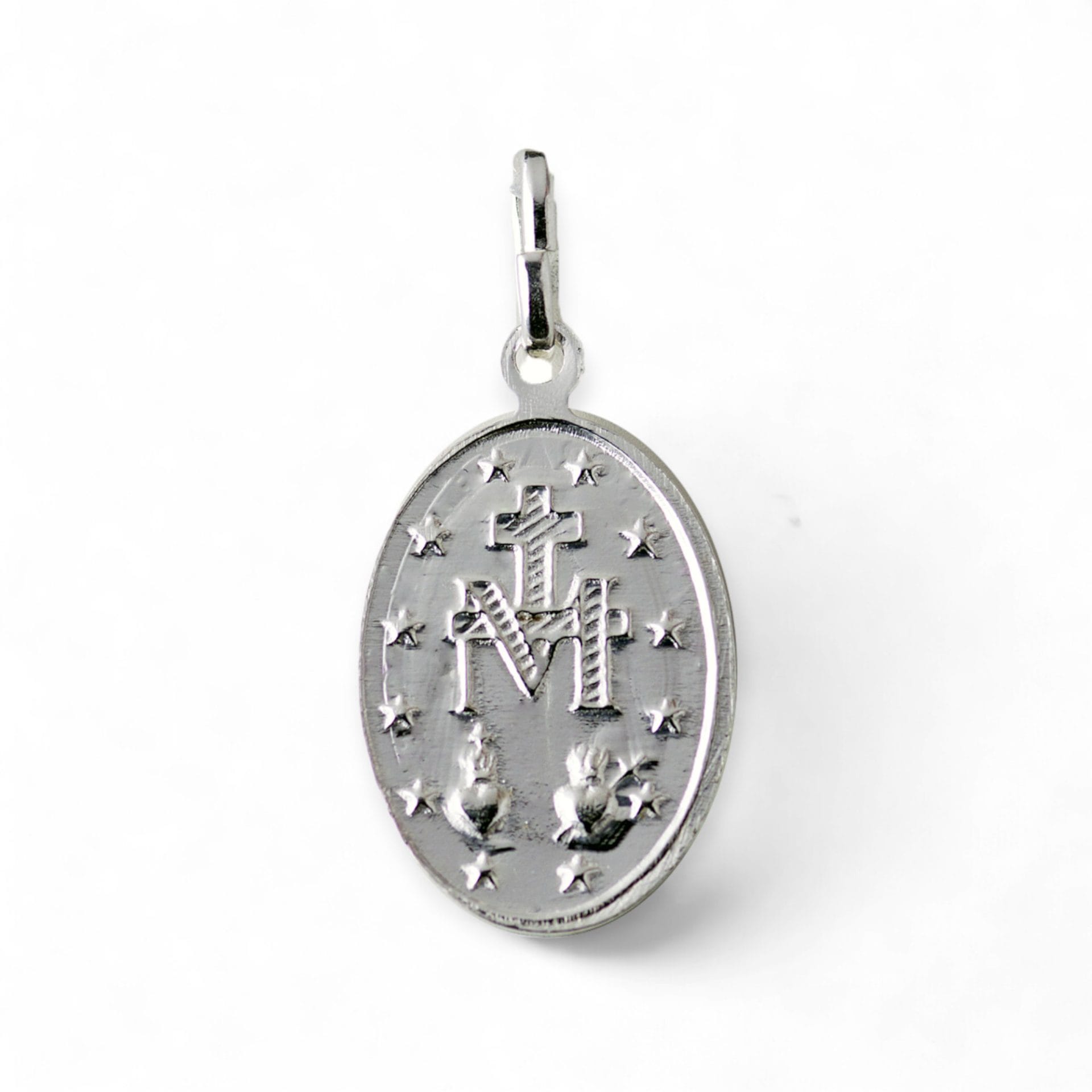 medalla milagrosa virgen de los rayos plata v2 21mm reves