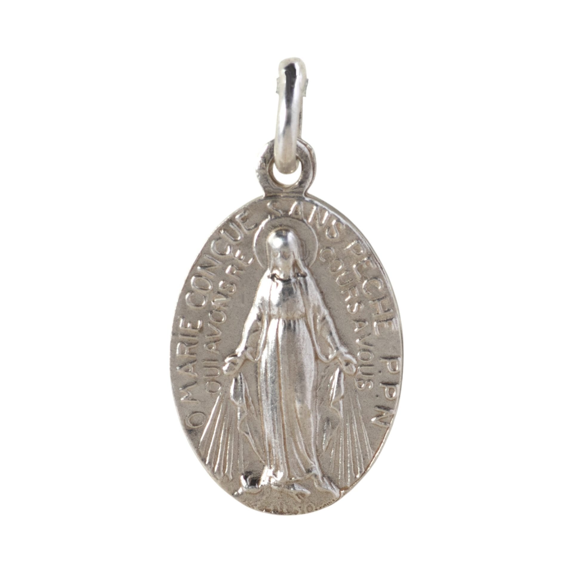 medalla milagrosa plata v5 24mm