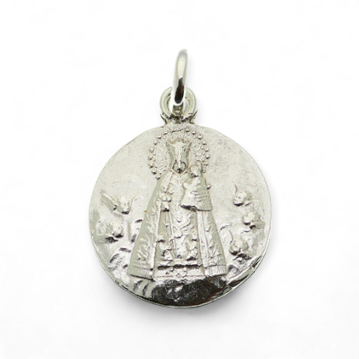 Medalla de Nuestra Señora del rosario en plata 950