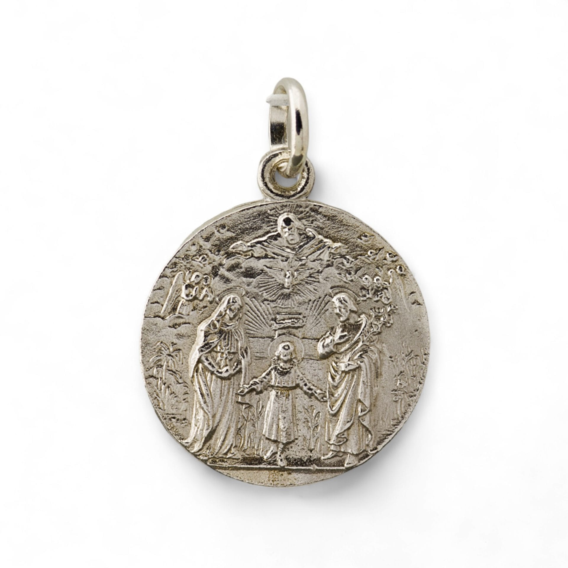 medalla sagrada familia plata