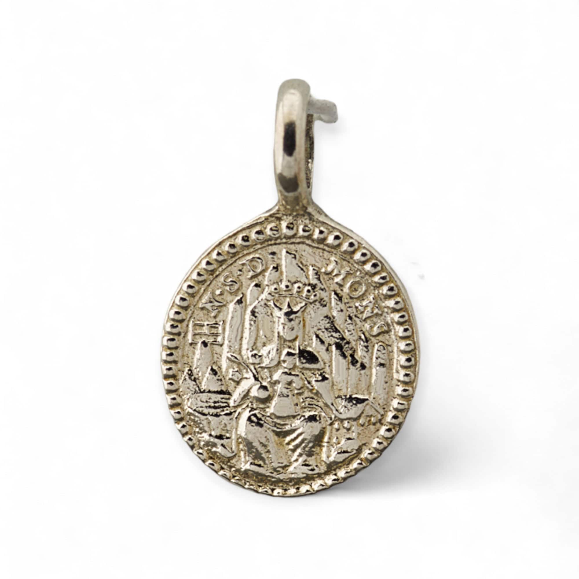 medalla san benito 17mm x 25mm plata reves