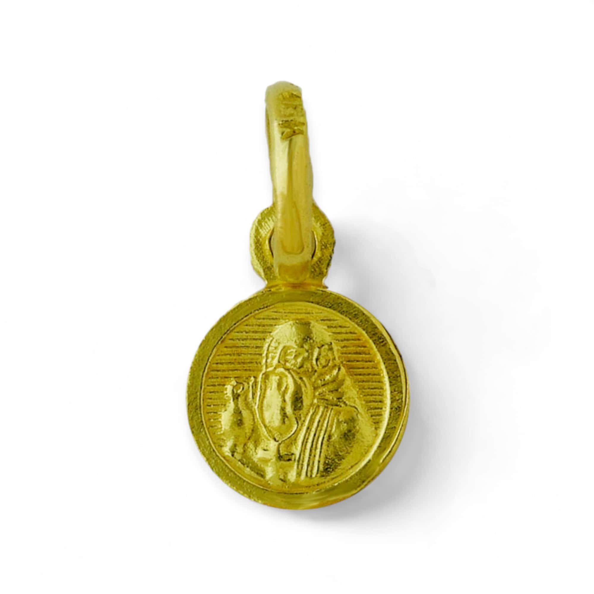 medalla san benito 8mm oro 18k