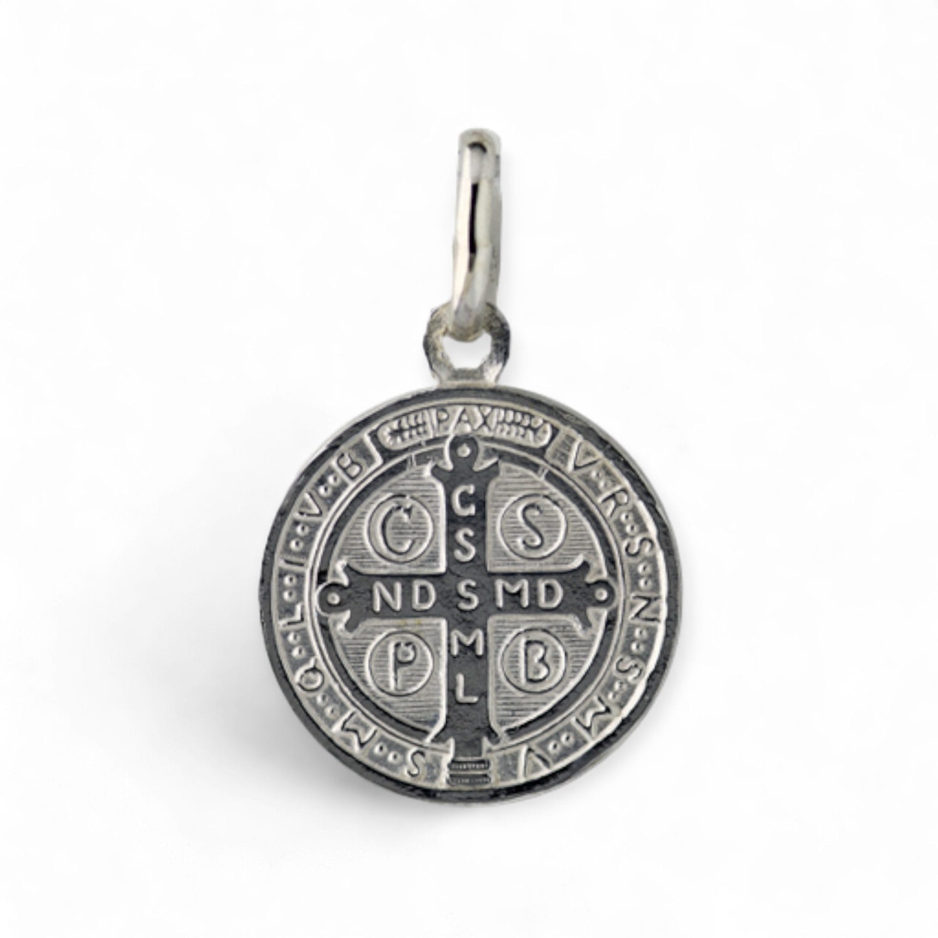 medalla san benito abad de plata 16mm reves